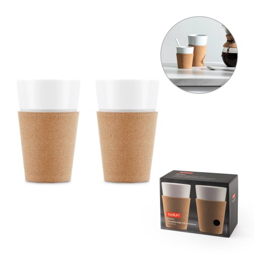 BISTRO 600. Zestaw 2 kubków ze świetnej jakości porcelany 600 mL