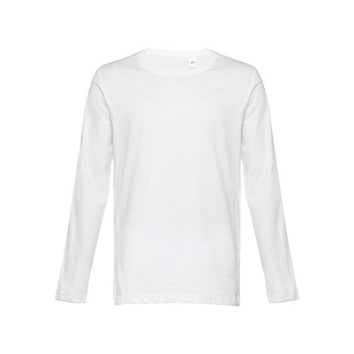 THC BUCHAREST WH. Męski bawełniany T-shirt z długim rękawem