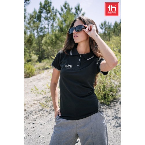 THC ROME WOMEN. Damski slim fit polo t-shirt