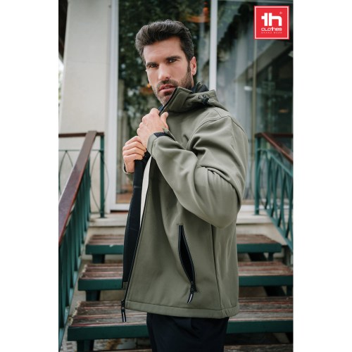 THC ZAGREB. Męska kurtka softshell z poliestru i elastanu