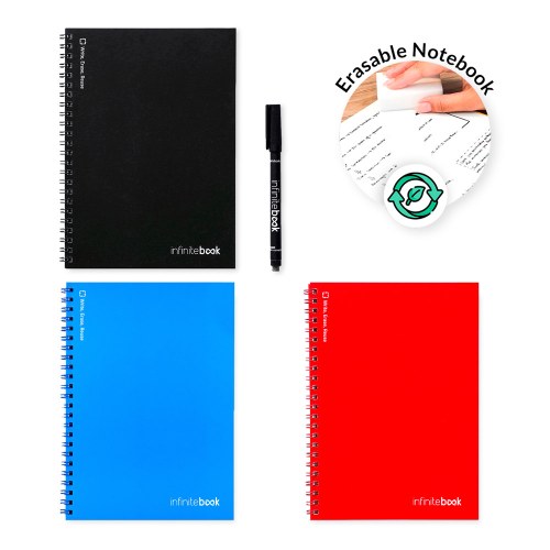 INFINITEBOOK PLAIN A5. Infinitebook z elastyczną okładką i 15 zwykłymi stronami do tablicy