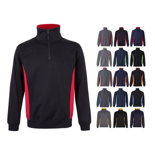 VL SVAROG. Dwukolorowa bluza frotte (260 g/m²) z poliestru (65%) i bawełny (35%)