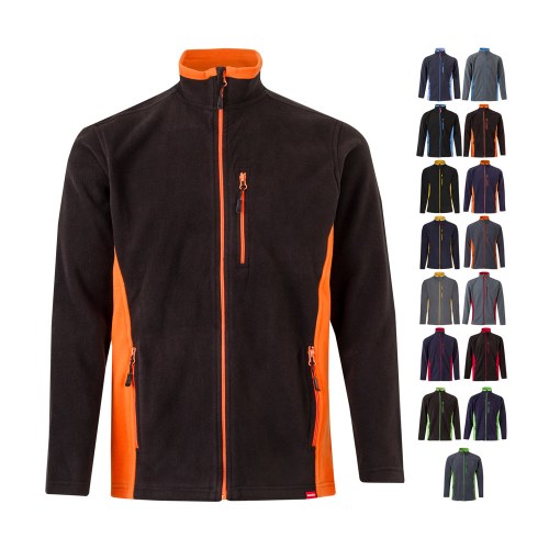 VL GERAS. Dwukolorowa kurtka polarowa (220 g/m²) z poliestru (100%)