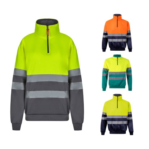 VL THOR LARGE. Dwukolorowa bluza (300 g/m²) z poliestrowego polaru (100%)