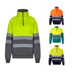 VL THOR LARGE. Dwukolorowa bluza (300 g/m²) z poliestrowego polaru (100%)