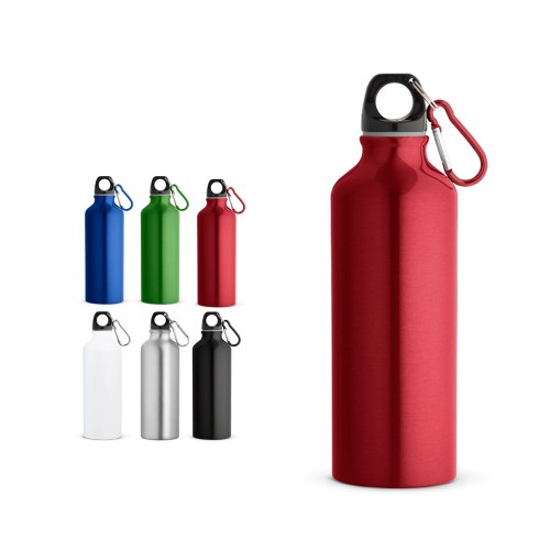RE-LANDSCAPE M. Butelka aluminiowa z recyklingu (100% rAL) karabińczykiem 530 ml