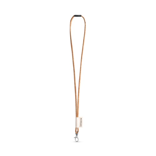 75096. SET Lanyard CORK Long (Ø 5 mm) z karabińczykiem spustowym 9 mm i zapięciem zabezpieczającym Ø 5 mm