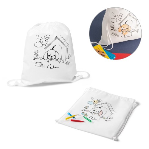 DRAWS. Plecak z non-woven do kolorowania (80 g/m²)