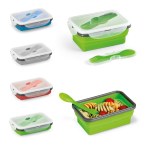 SAFFRON. Lunch Box. Wysuwane hermetyczne pudełko wykonane z silikonu i PP 640 mL