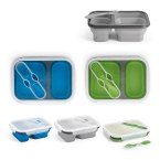 DILL. Lunch Box. Wysuwane hermetyczne pudełko wykonane z silikonu i PP (480 i 760 mL)