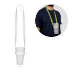 OXFORD. ZESTAW Smycz SUBLIMACJA Długa II (20 mm) Duo z poliestru z recyklingu (100% rPET) z elastycznym uchwytem na kubek do sublimacji