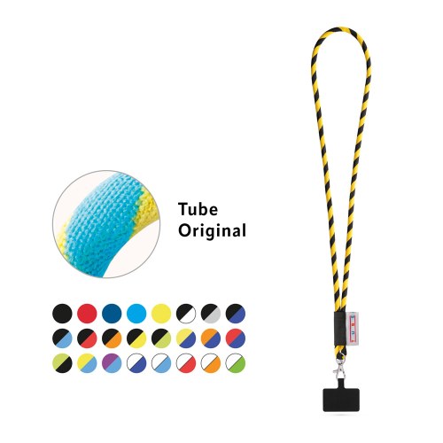GOSPORT. SET Lanyard TUBE Long (Ø 7 mm) z karabińczykiem spustowym 9 mm i uchwytem na telefon komórkowy
