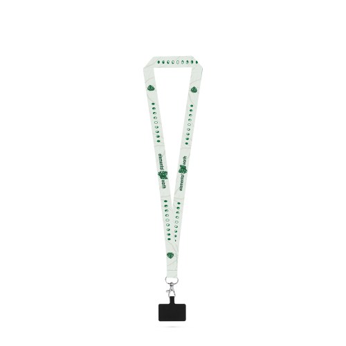 EPSOM. ZESTAW Smycz SUBLIMATION Long II (20 mm) z poliestru z recyklingu (100% rPET) z karabińczykiem spustowym o długości 20 mm i uchwytem na telefon komórkowy