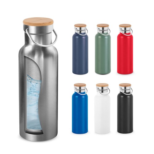 RAGNAR. Butelka próżniowa ze stali nierdzewnej (36% z recyklingu) z izolacją próżniową 570 ml