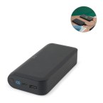 BECKER 20. Power bank 20 000 mAh z recyklingowanego ABS (100% rABS) z superszybką ładowarką bezprzewodową 15 W