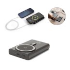 WRIGHT 10. Magnetyczny powerbank z superszybkim ładowaniem z recyklingowanego aluminium i recyklingowanego ABS o pojemności 10 000 mAh