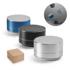 FLOREY. Przenośny głośnik 3 W z baterią o żywotności 4 godzin, wykonany w aluminium recyklingu (100% rAL) i ABS pochodzącego z recyklingu (100% rABS)