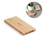 FITCH. Power bank 5.000 mAh z bezprzewodową ładowarką 5W z bambusową