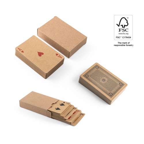 FISCHER. Talia 54 klasycznych kart z papieru kraft, z certyfikowanego materiału FSC™ i innych kontrolowanych materiałów