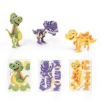 DINOSAURUS. Puzzle 3D z papieru w kształcie dinozaura