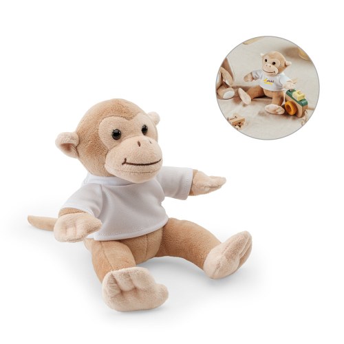 MONKY. Pluszowa zabawka w kształcie małpki z koszulką