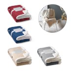 HEIDEN. Dwustronny polarowy koc (190 g/m²) z satynową wstążką i etykietą do personalizacji